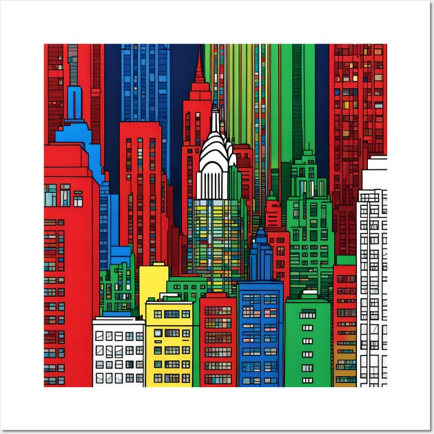 The Vertical City Wall Art by Lyvershop